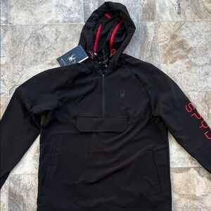 Spyder Black and Red Performance Jacket for Men